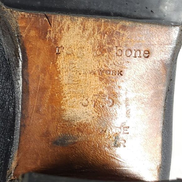 RAG & BONE Women's Durham US7,5 EU37,5 Black Leather Stretch Ankle Booties - Picture 14 of 16